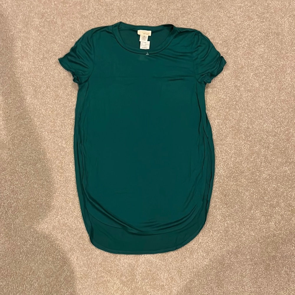 Emerald Green womens short sleeve top sz XS